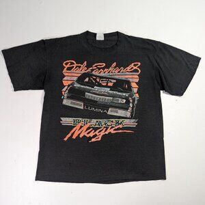 vintage single stitch nascar 1990s dale earnhardt 3 black magic tshirt